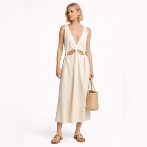 FARM Rio Cream Cutout Dress